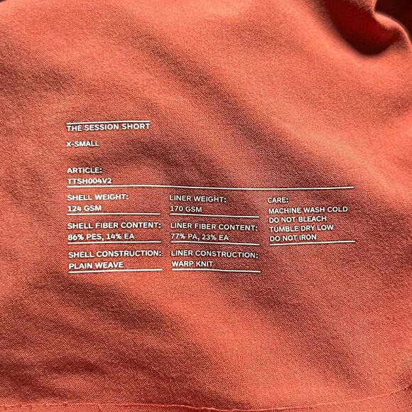 Ten Thousand Session Short Lined Garnet Rose Size XS - Picture 7 of 7